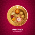 In the poster, prepared thali for the occasion of Raksha Bandhan