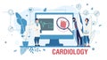 Poster Promoting Online Cardiological Service Royalty Free Stock Photo