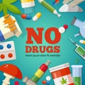 Poster with promotion of the health. Pharmaceutical pictures. No drugs