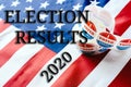 Poster with the result of the 2020 American presidential elections