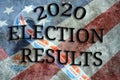 Poster with the result of the 2020 American presidential elections