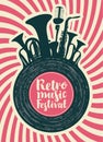 Poster for the retro festival Royalty Free Stock Photo