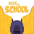 Poster robot back to school vector illustration