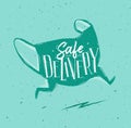 Poster safe delivery turquoise
