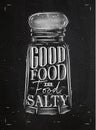 Poster salty food chalk