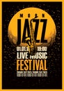 Poster with a saxophone for jazz festivals