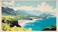 Coastline Postcard: Haleakala National Park In 1970s Color Blocking