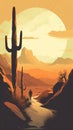 Desert Landscape Poster