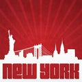 Poster with silhouette of New York