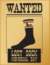 Lost Sock Memorial Day Royalty Free Stock Photo