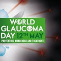 Glaucoma Day Design with Treatments: Eye Drops, Surgery and Laser, Vector Illustration