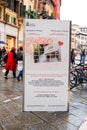 Poster on a street in Verona,Italy Royalty Free Stock Photo