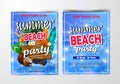 Poster for summer and beach party background