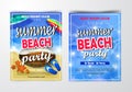 Poster for summer and beach party background