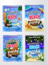 Poster for summer and beach party background