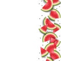 Pattern With Sweet Watermelon Yellow Background Royalty Free Stock Photo