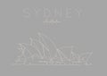 Poster Sydney Opera House grey