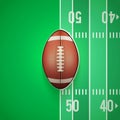 Poster Template of American Football Ball Royalty Free Stock Photo