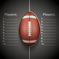 Poster Template of American Football Ball Royalty Free Stock Photo