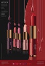 Poster Template Design Cosmetic Lipstick