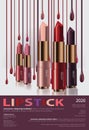 Poster Template Design Cosmetic Lipstick