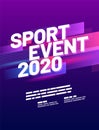 Poster template design for sport event. Sport background. Royalty Free Stock Photo