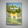 Poster Template For Dog Show With Shiba Inu In Golden Crown