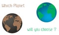 Poster template for the Earth Day holiday. An example of a destructive influence on the Earth, and an example of caring for the Royalty Free Stock Photo