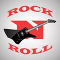 Poster to the world day of rock n roll ,black guitar