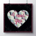 The poster for the Valentines day with hearts_8
