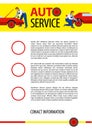 Poster vector template for autoservice or car repair