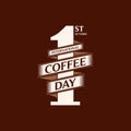 Poster vintage international coffee day