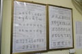 Poster on the wall of an elementary school in Hanoi with Vietnamese alfamite and spelling rules