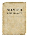 Poster Wanted dead or alive Royalty Free Stock Photo