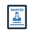 Poster, wanted person icon design