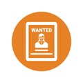 Poster, wanted person vector icon
