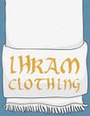 White Ihram Clothes for Hajj Celebration, Vector Illustration