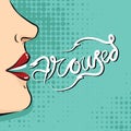 A poster with word aroused illustration.. Vector illustration decorative background design