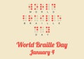 Poster for World Braille Day (January 4)