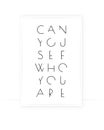 You can see who you are, vector. Positive thought, affirmation. Motivational, inspirational life quotes. Minimalist poster design Royalty Free Stock Photo