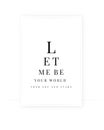 Let me be your world, sky and stars, vector. Wording design, lettering. Scandinavian minimalist art design. Wall decals Royalty Free Stock Photo