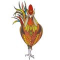 Poster with zenart patterned rooster