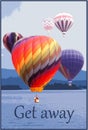 A hot air balloon getaway Royalty Free Stock Photo