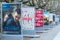 Posters advertising the upcoming films during Berlinale 2018 Royalty Free Stock Photo