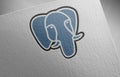Postgresql on paper texture Royalty Free Stock Photo