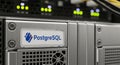 PostgreSQL Server Hardware in Data Center Rack Royalty Free Stock Photo