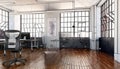 Postindustrial Office Design Royalty Free Stock Photo