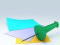 Postit image 3d Royalty Free Stock Photo