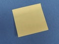 Postit over blue with copy space Royalty Free Stock Photo