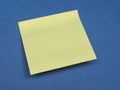 Postit over blue with copy space Royalty Free Stock Photo